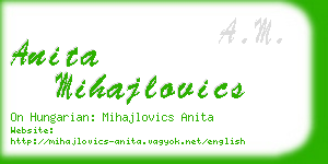 anita mihajlovics business card